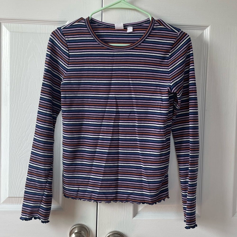 GAP Multicolor Striped Long Sleeve Tee
